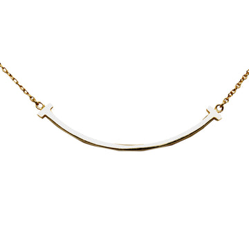 Tiffany 18K T Smile Pendant Necklace