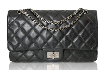 CHANEL Reissue 2.55 Black Quilted Double Flap Bag