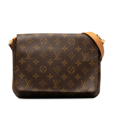 LOUIS VUITTON Monogram Musette Tango Short Shoulder Bag Handbag M51257 Brown PVC Leather Women's