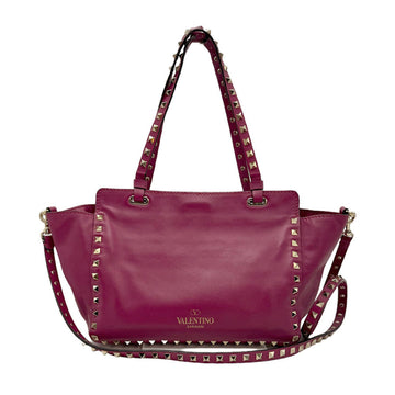 VALENTINO GARAVANI Garavani Shoulder Bag Handbag Leather Purple Pink Women's z0728