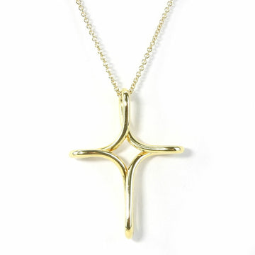 TIFFANY Necklace Infinity Cross K18YG Approx. 16.8g Yellow Gold Long Chain Women's &Co.