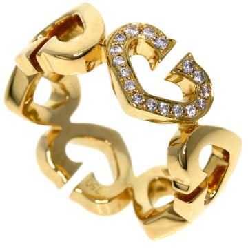 CARTIER C Heart Diamond #47 Ring, 18K Yellow Gold, Women's,