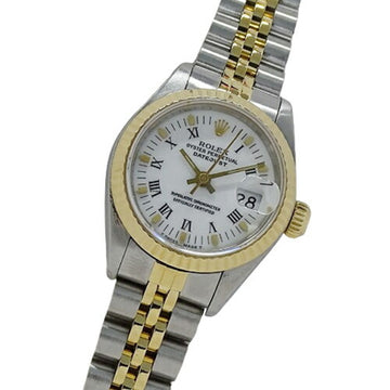 ROLEX Datejust 69173 L serial number watch ladies automatic AT stainless steel SS gold YG combination Roman white polished