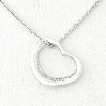 TIFFANY & Co.  pendant necklace open heart platinum diamond 41 cm 01-B124836