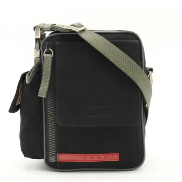 PRADA Sports SPORT Shoulder Bag Pochette Nylon NERO Black Gray 4VA337