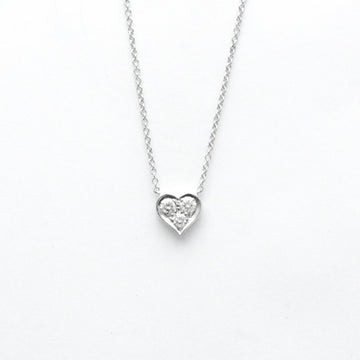 TIFFANY Sentimental Heart Necklace Platinum Diamond Men,Women Fashion Pendant Necklace [Silver]