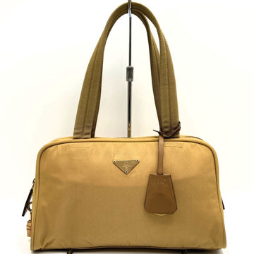 PRADA handbag, crochet, yellow nylon, triangle, for women,