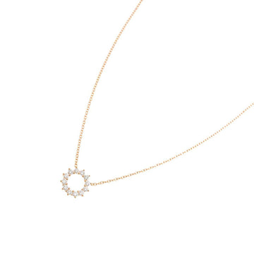 TIFFANY & Co. Circle Diamond Necklace 41cm K18 PG 750