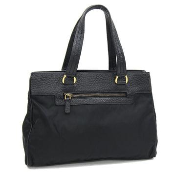 PRADA Tote Bag BR2023 Black Nylon Leather Handbag Triangle Women's