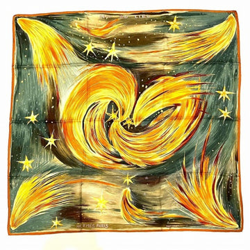 HERMES Carre 90 Heavenly Fire Silk Scarf Accessories for Women