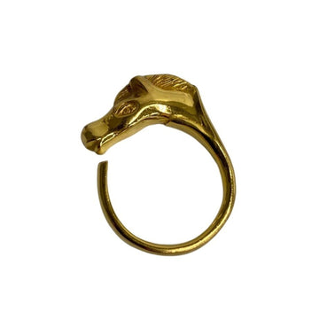 HERMES Cheval Horse Ring, Silver 925, Women's, Men's, Gold, 52070
