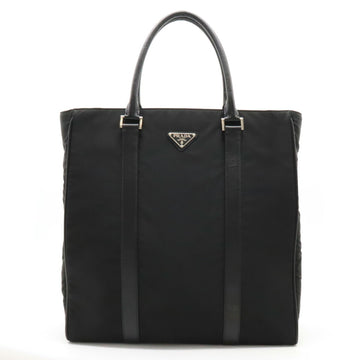 PRADA VIAGGIO Tote Bag Handbag Nylon Leather NERO Black Purchased from an overseas outlet VA0048