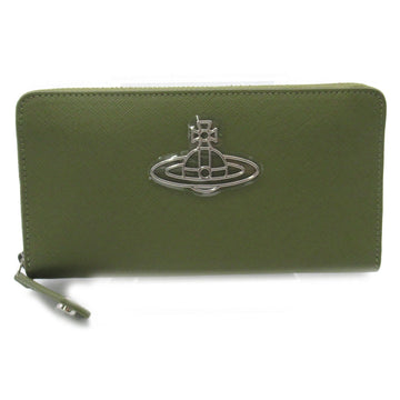 VIVIENNE WESTWOOD round wallet Green Safiano leather 51050003L001NM403