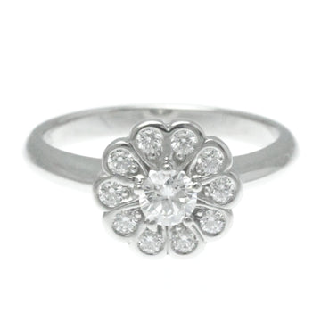 TIFFANY Enchant Flower Ring Platinum Fashion Diamond Band Ring Silver