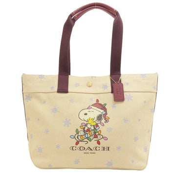 COACH CE854 Snoopy collaboration tote bag canvas women's