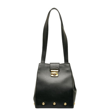 SALVATORE FERRAGAMO Studded Tote Bag AN 21 5212 Black Leather Women's