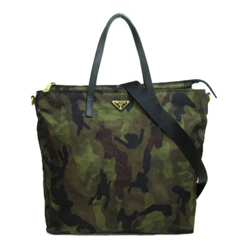PRADA 2wayTote Bag Khaki camouflage Nylon B2600A