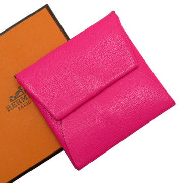 HERMES coin case wallet Bastia leather pink ladies w0222i
