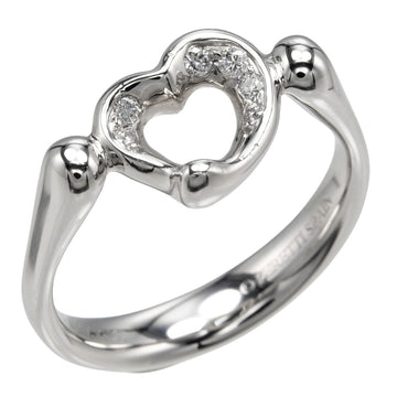 TIFFANY&Co. Open Heart Ring Pt950 Platinum 6P Diamond Approx. 6.21g I112223093