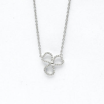 TIFFANY Open Paper Flower Necklace Platinum Diamond Men,Women Fashion Pendant Necklace [Silver]