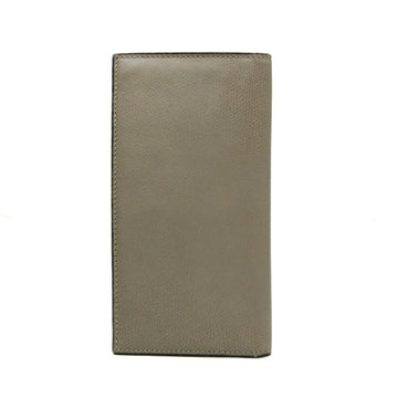 VALEXTRA Vertical 12 Card V8L21 Men,Women Leather Long Bill Wallet [bi-fold] Grayish