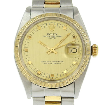 ROLEX Oyster Perpetual Watch Date cal.1570 1505 Gold & Steel 1970 Automatic Dial perpetual Men's