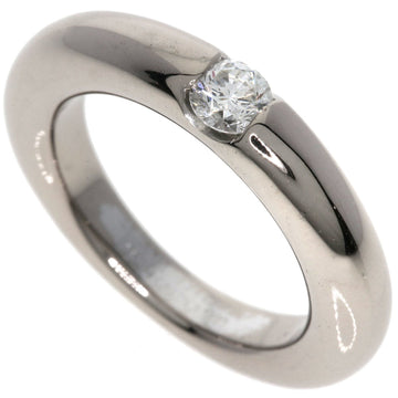 CARTIER Ellipse Ring Diamond #48 K18 White Gold Women's