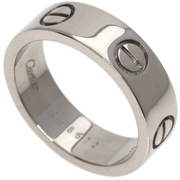 CARTIER Love Ring #52 Ring, 18K White Gold, Women's,