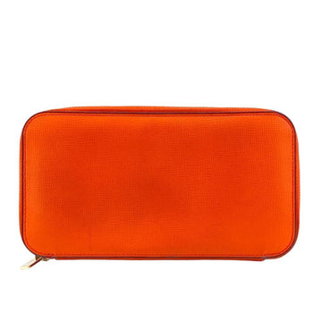 VALEXTRA Round Long Wallet Orange Women's Z0006055