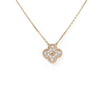 VAN CLEEF & ARPELS Van Cleef Arpels Vintage Alhambra K18 Rose Gold Necklace