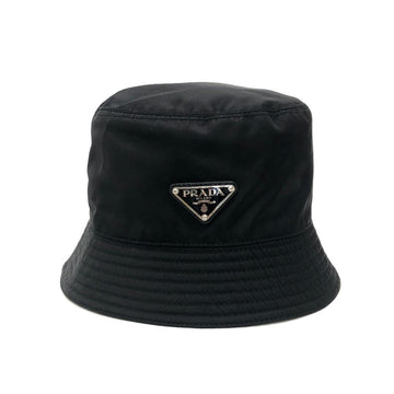 PRADA L Bucket Hat Triangle Plate Black - Z0005871