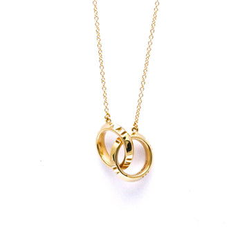 TIFFANY Atlas X Closed Interlocking Pendant Pink Gold [18K] No Stone Men,Women Fashion Pendant Necklace [Pink Gold]