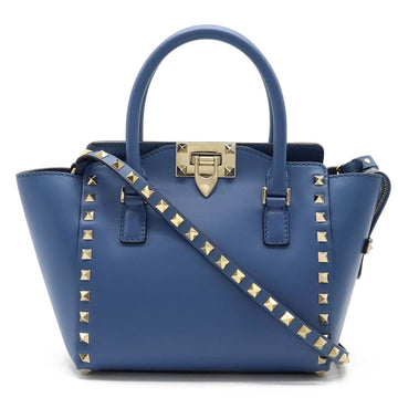 VALENTINO GARAVANI GARAVANI  Rockstud Handbag Shoulder Bag Blue