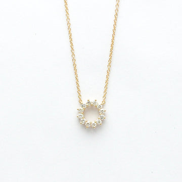 TIFFANY Open Circle Necklace Pink Gold [18K] Diamond Men,Women Fashion Pendant Necklace [Pink Gold]