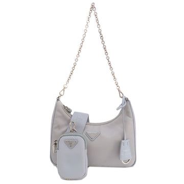 PRADA 1BH204 Metal fittings handbag nylon material women's