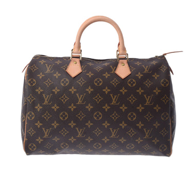 LOUIS VUITTON Monogram Speedy 35 Brown M41524 Women's Canvas Handbag