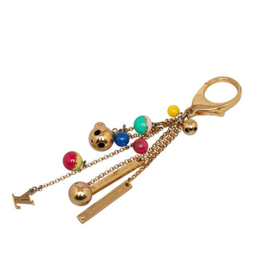 LOUIS VUITTON Portocle Grulot Bag Charm Keychain M62227 Gold Multicolor Plated Ladies