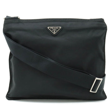 PRADA shoulder bag nylon leather NERO black B7338