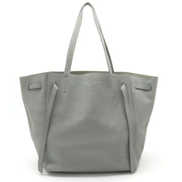 CELINE Cabas Phantom Small Belt Tote Bag Shoulder Leather Light Blue Gray 176023