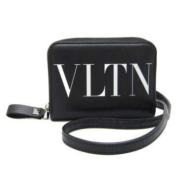 VALENTINO GARAVANI Garavani With Neck Strap UY2P0R48LVN Leather Card Case Black,White
