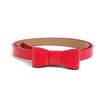 VALENTINORED  Belt Ribbon Patent Leather Red Women's r10007a