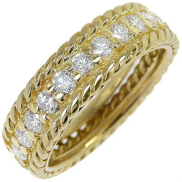 CHRISTIAN DIOR 6.5 Ring, K18 Yellow Gold x Diamond, approx. 4.4g, Women's