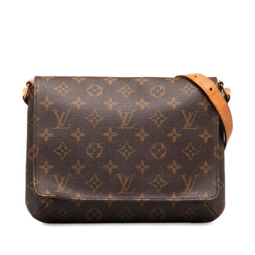 LOUIS VUITTON Monogram Musette Tango Short Shoulder Bag Handbag M51257 Brown PVC Leather Women's