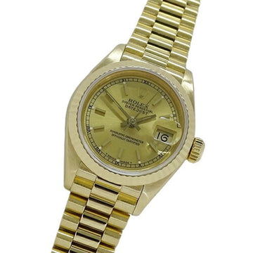 ROLEX Datejust 69178 L serial number Wristwatch Ladies Automatic AT 750YG 18K Solid gold Gold Overhauled and polished