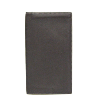 HERMES Citizen Twill Long Silk In Women,Men Leather Bill Wallet [bi-fold] Dark Brown