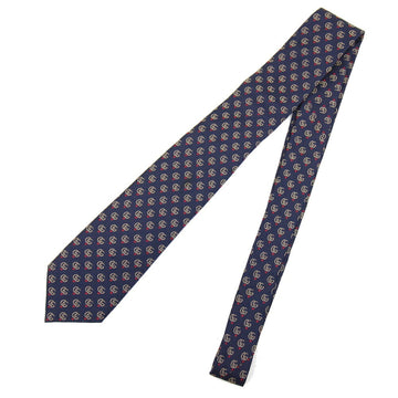 GUCCI Tie GG Marmont 571789 Navy 100% Silk Men's Heart Double G Roots