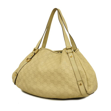 GUCCI Tote Bag ssima 130736 Leather Ivory Champagne Women's