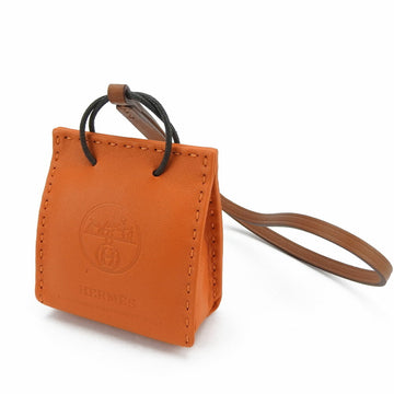 HERMES Bag Charm Sac Orange Anjou Milo Few Shopper Women's