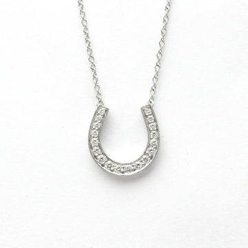 TIFFANY Horseshoe Necklace Platinum Diamond Men,Women Fashion Pendant Necklace [Silver]