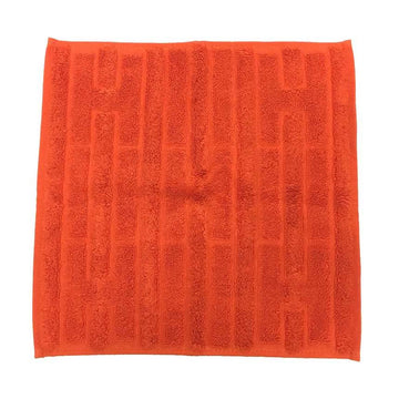 HERMES Hand Towel Handkerchief CARRE 32 x 32cm LABYRINTHE 100% Cotton ORANGE/TERRACOTTA H Men's Women's Unisex